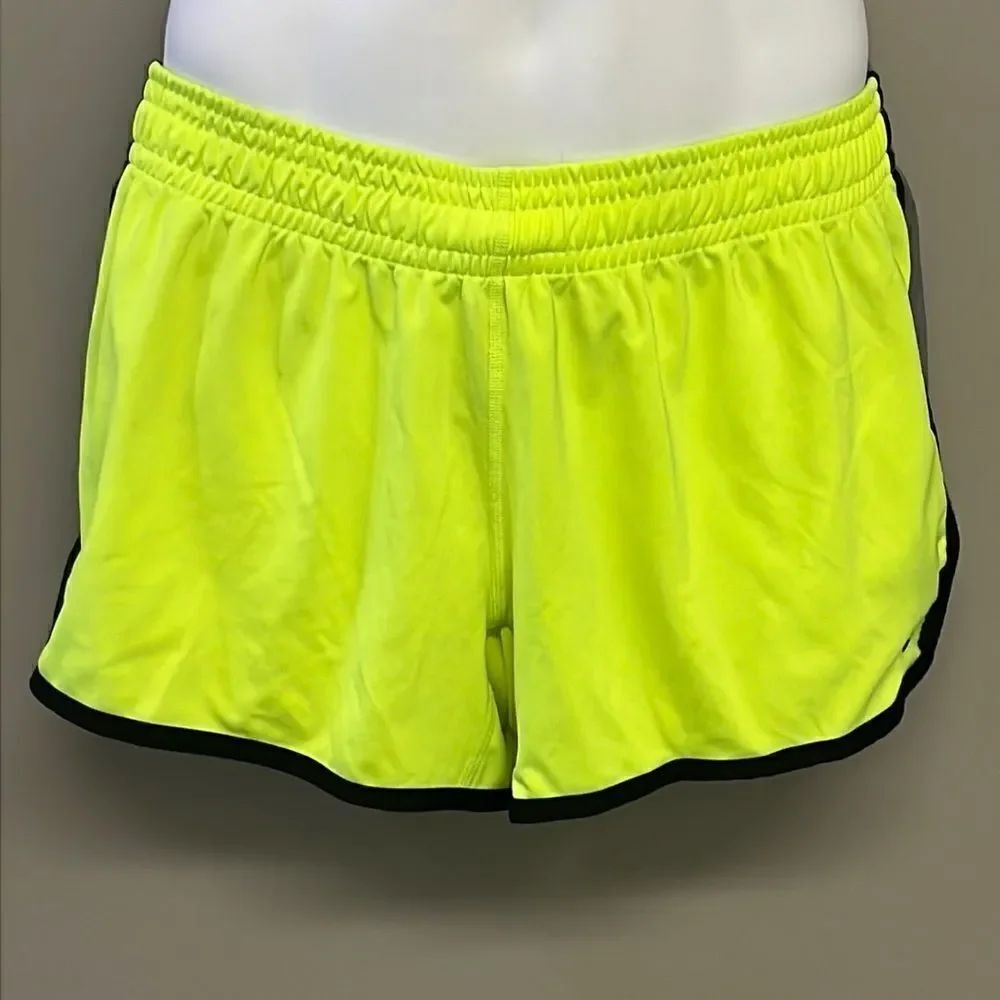 Nike Women’s Dri-Fit Neon Yellow Shorts w/ Elastic Band and Drawstring- Large